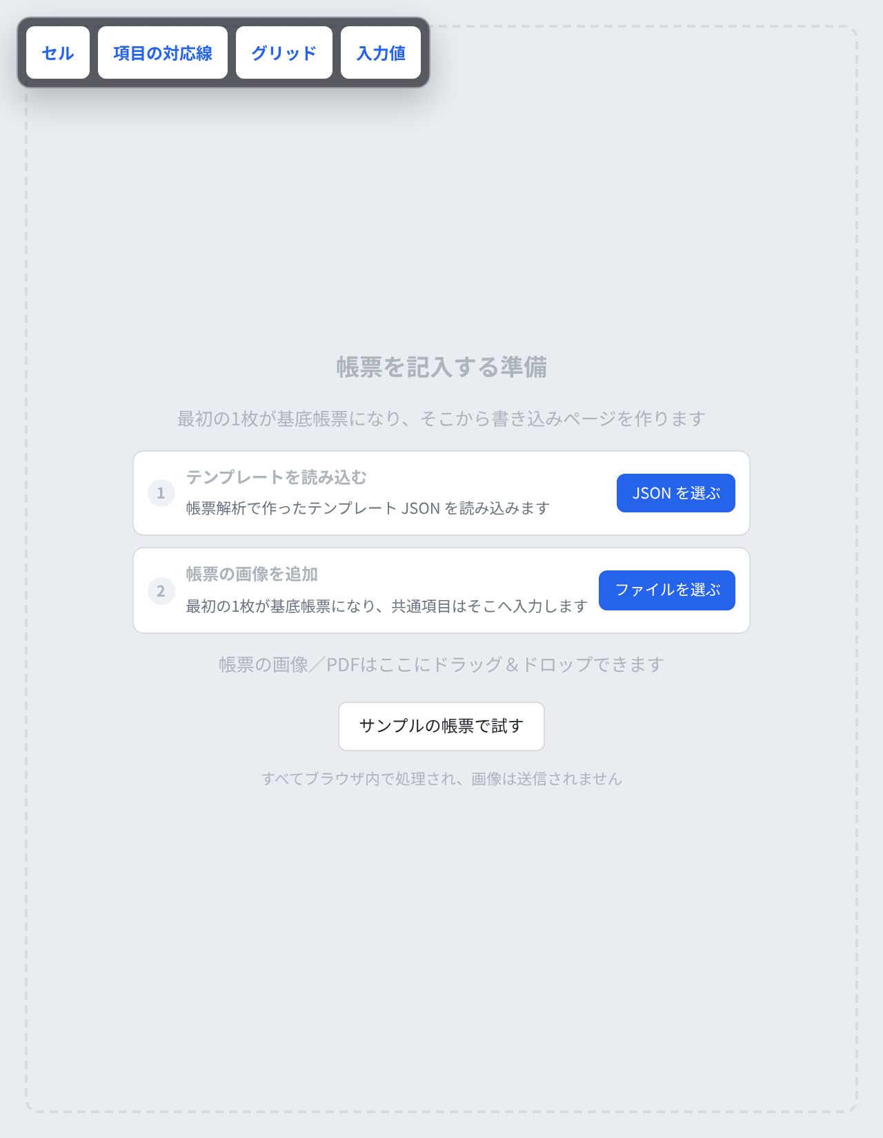 開いた直後のチェックリスト